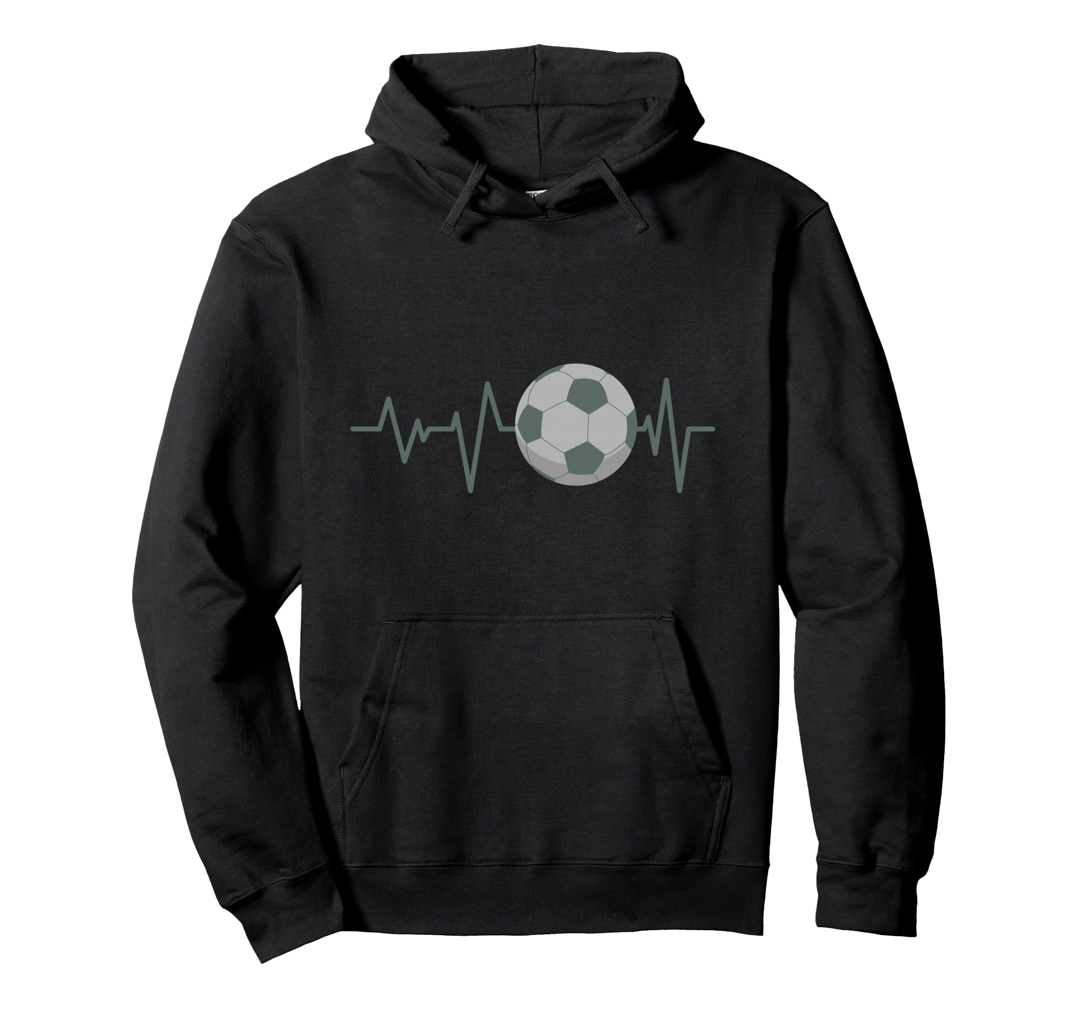 Soccer Field Player Soccer Heartbeat Hoodie - Minimalist Print Men Women - T-Shirt, Sweatshirt, Hoodie