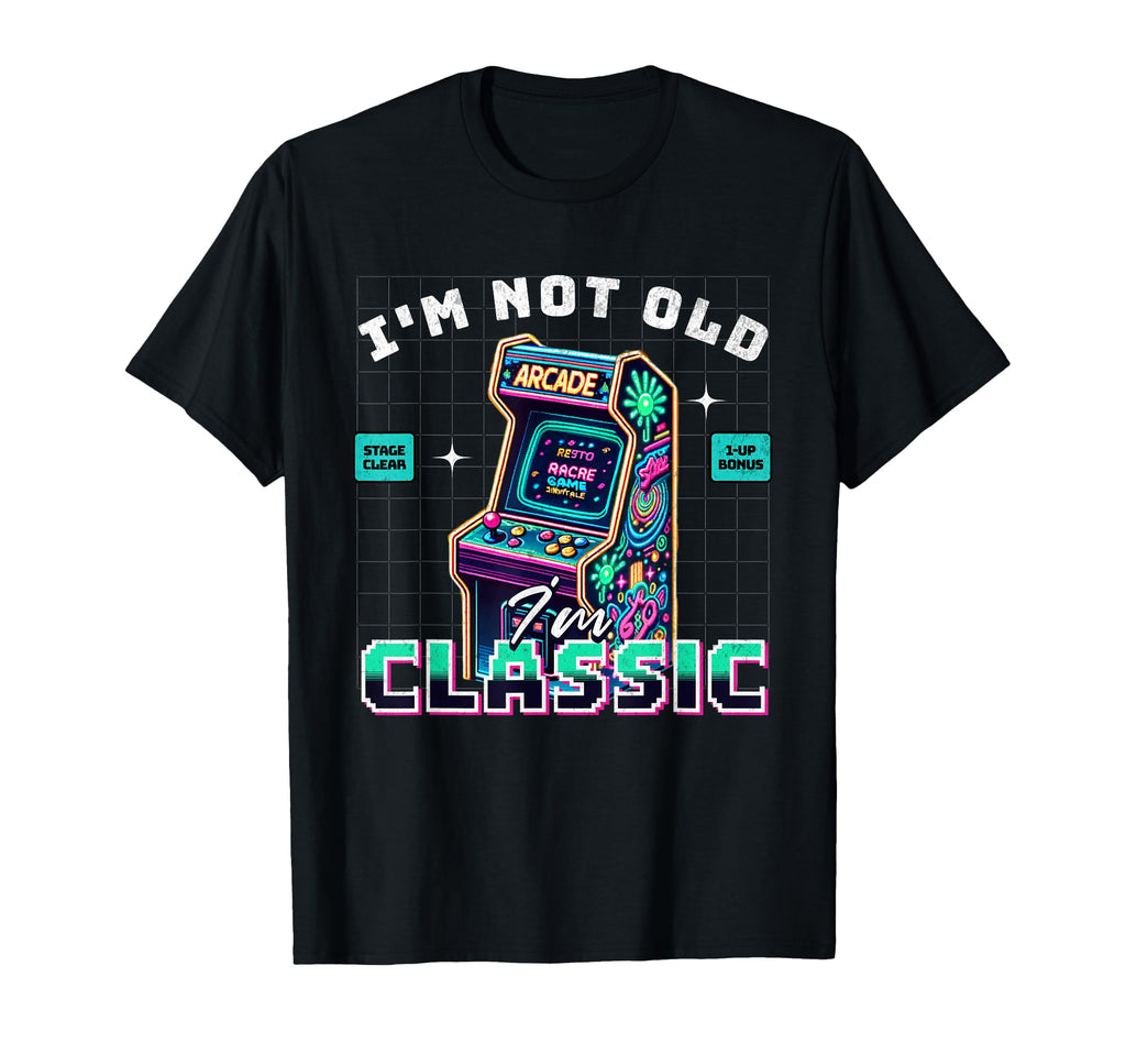 Im Not Old Im Gamer Arcade Gaming T-Shirt - Graphic Print for Adults - T-Shirt, Sweatshirt, Hoodie