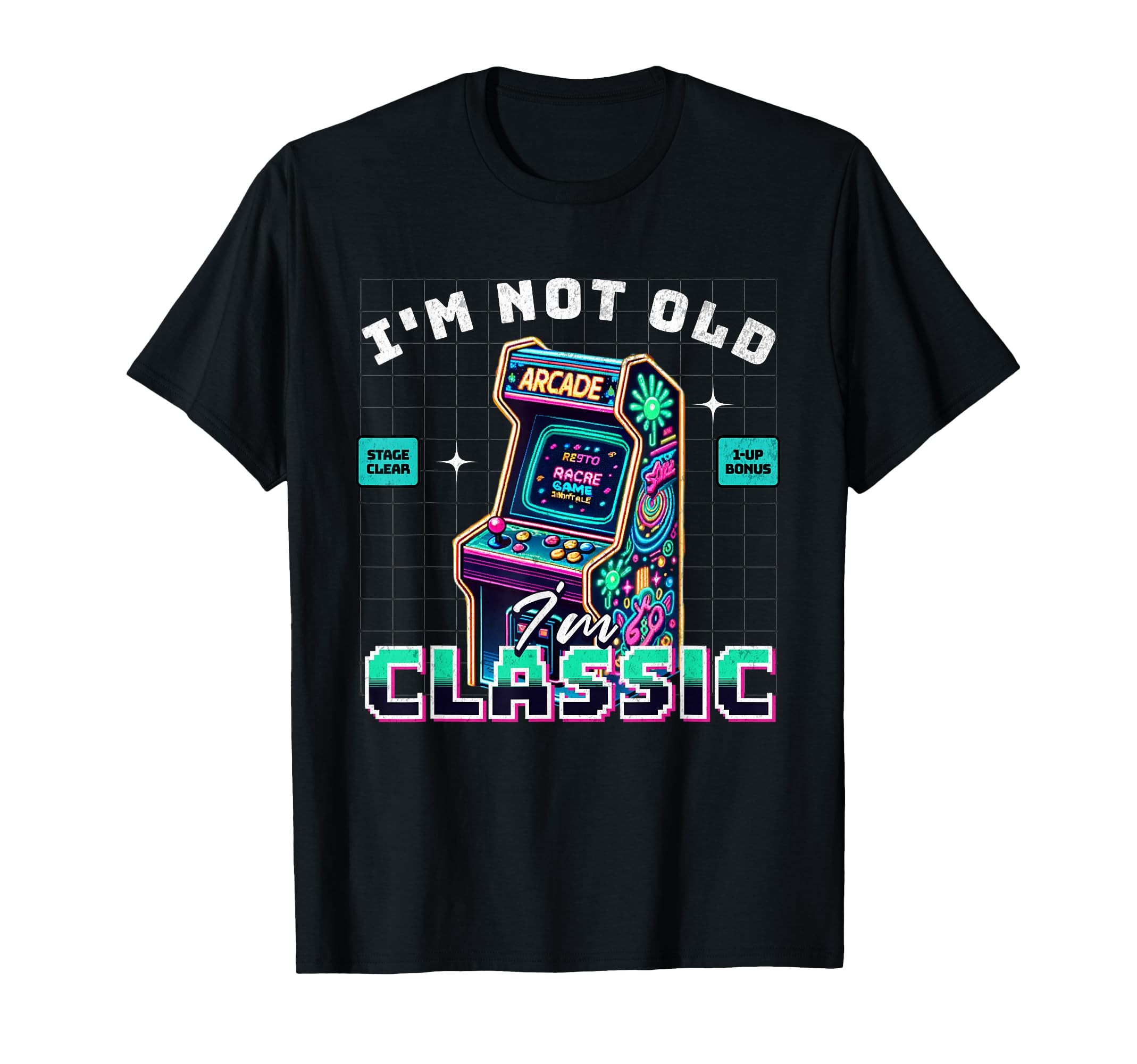 Im Not Old Im Gamer Arcade Gaming T-Shirt - Graphic Print for Adults - T-Shirt, Sweatshirt, Hoodie