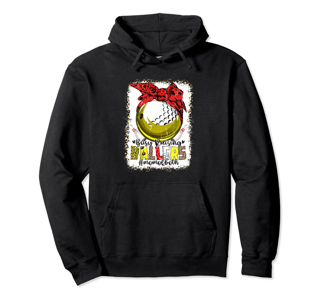 Busy Raising Ballers Baseball Softball Hoodie - Minimalist Print Men Women - T-Shirt, Sweatshirt, Hoodie
