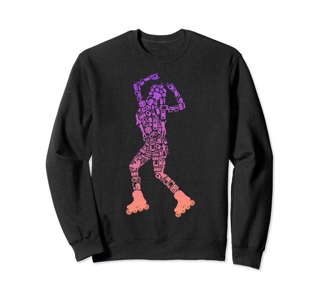 Roller Skater Rollerblades Quad Sweatshirt - Fun Novelty Design for Adults - T-Shirt, Sweatshirt, Hoodie