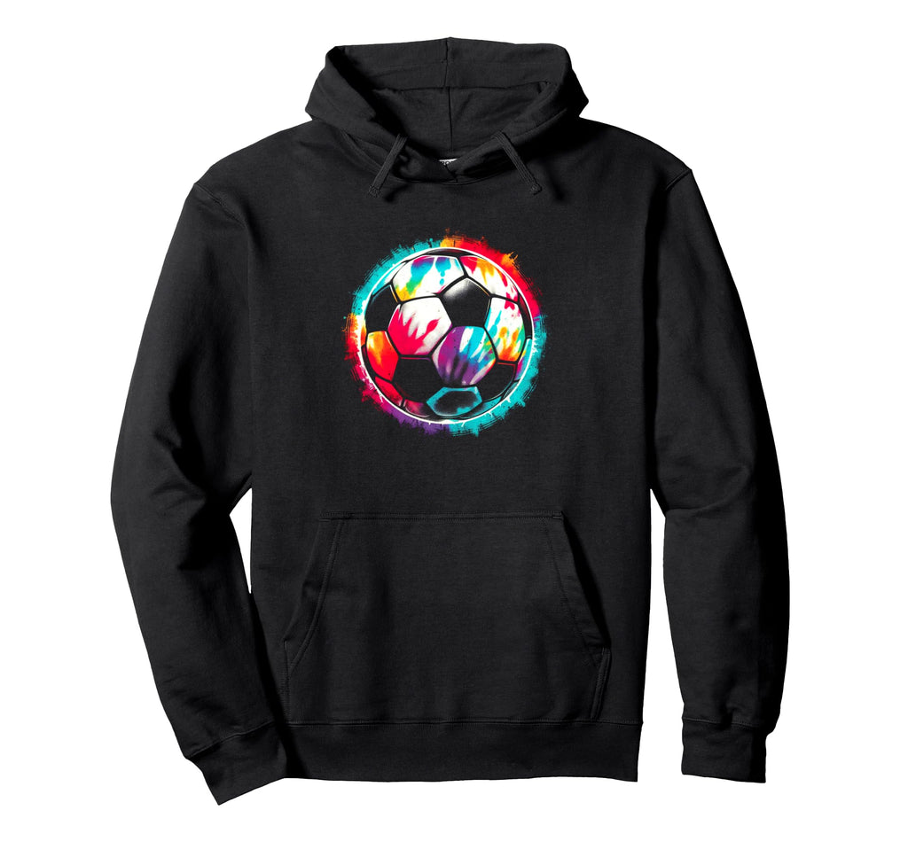 Soccer Ball Tie Dye Colorful Soccer Lover Hoodie - Streetwear Style Unisex - T-Shirt, Sweatshirt, Hoodie