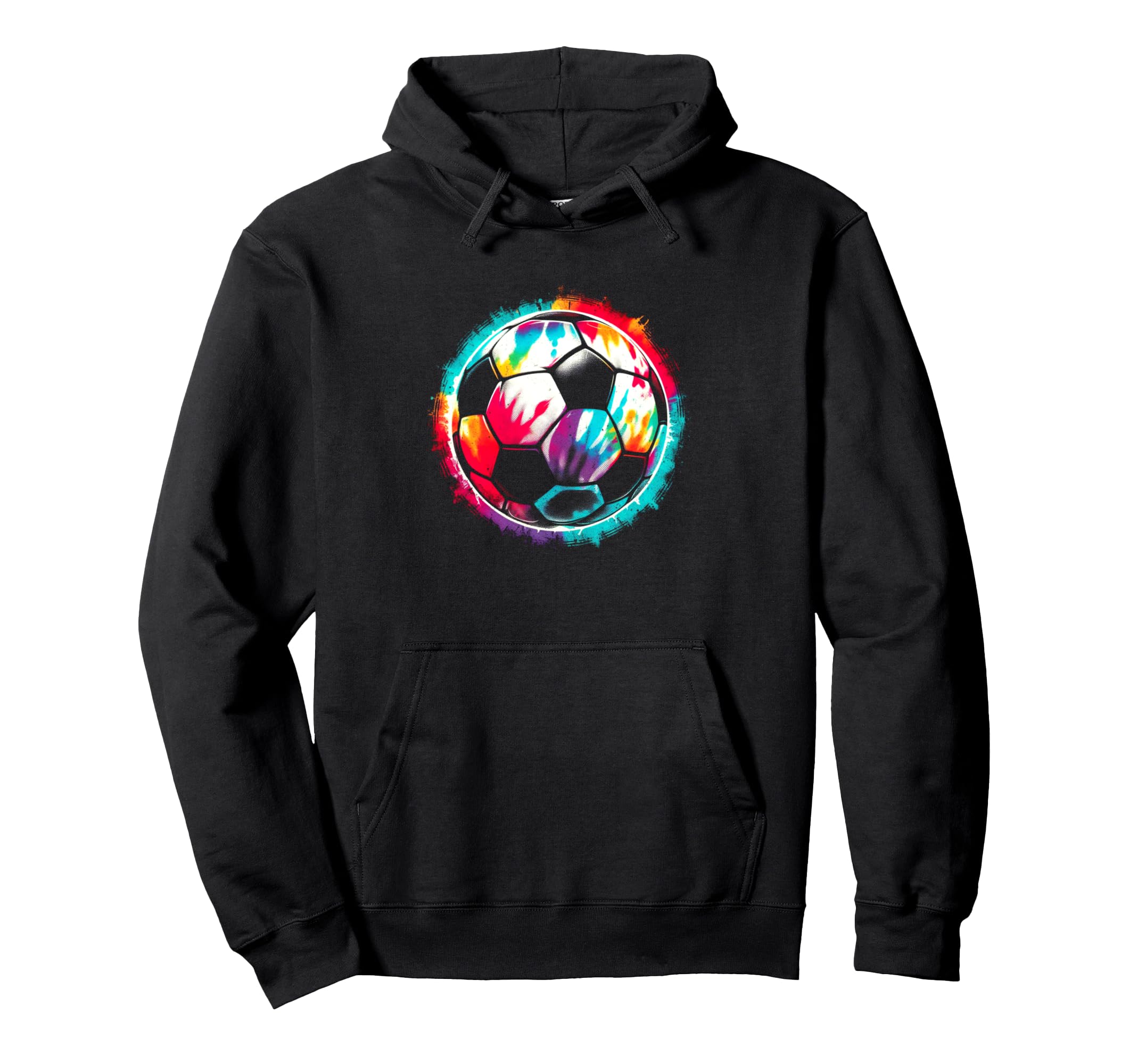 Soccer Ball Tie Dye Colorful Soccer Lover Hoodie - Streetwear Style Unisex - T-Shirt, Sweatshirt, Hoodie