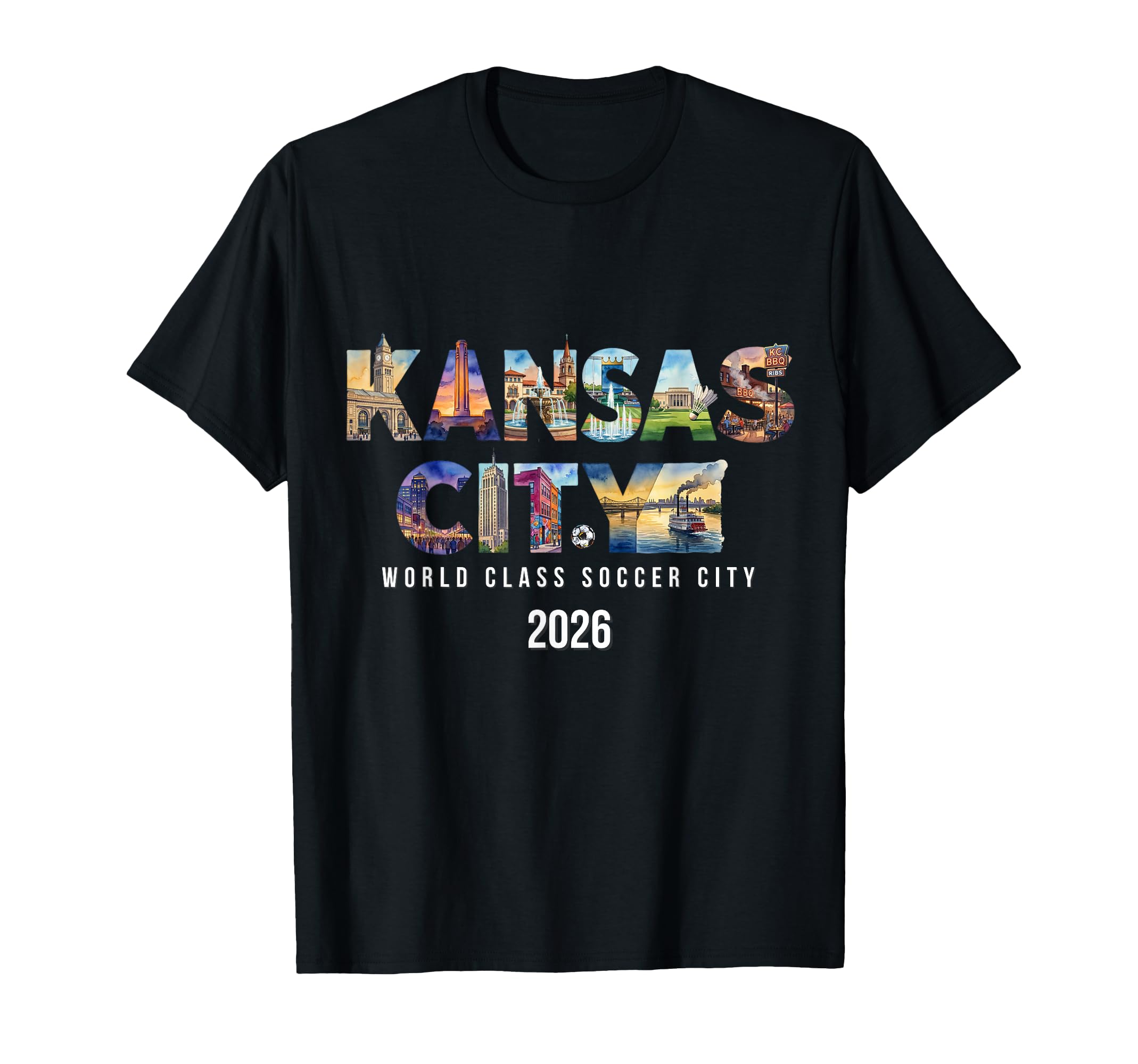 Kansas City Family Soccer Art T-Shirt - Custom Art Print Men Women - T-Shirt, Sweatshirt, Hoodie