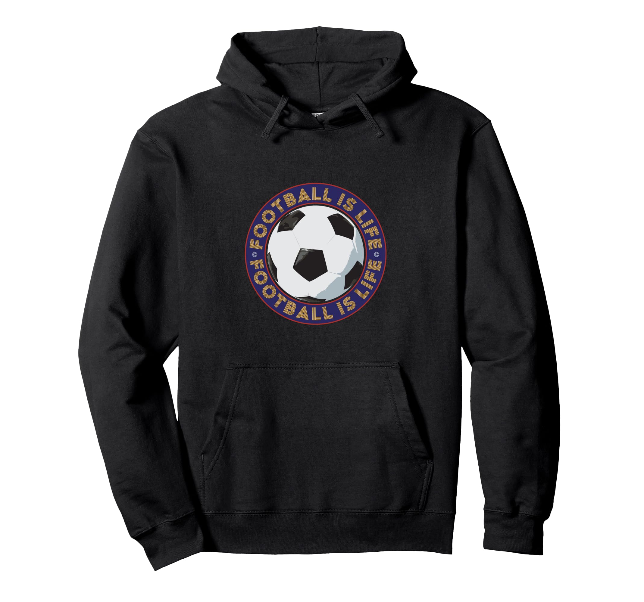 Football Futbol Is Life Soccer Ball Hoodie - Aesthetic Graphic Men Women - T-Shirt, Sweatshirt, Hoodie