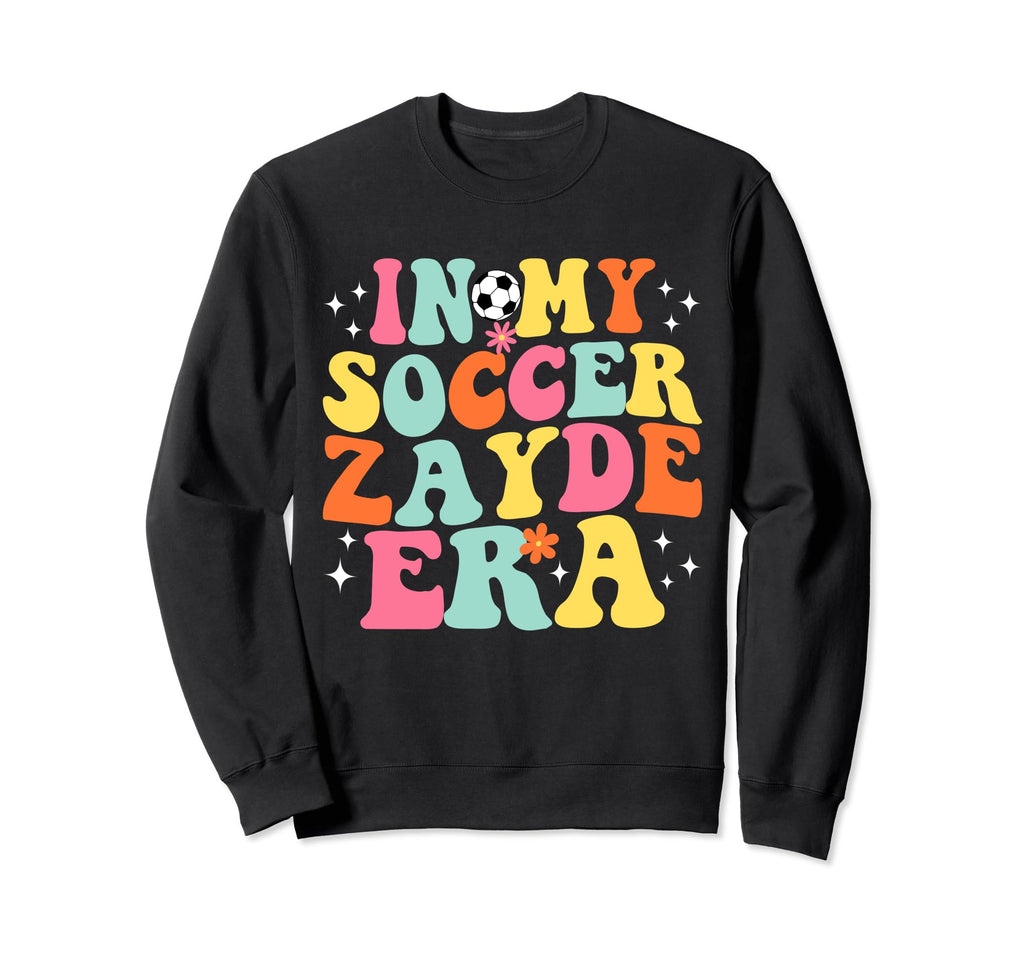 My Soccer Zayde Era Game Day Groovy Sweatshirt - Trendy Graphic Unisex - T-Shirt, Sweatshirt, Hoodie
