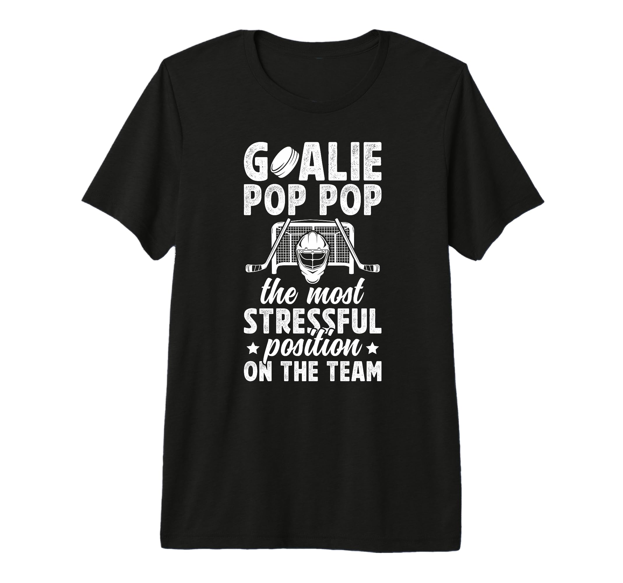 Mens Funny Hockey Goalie Pop Pop Ice T-Shirt - Novelty Apparel for Adults - T-Shirt, Sweatshirt, Hoodie