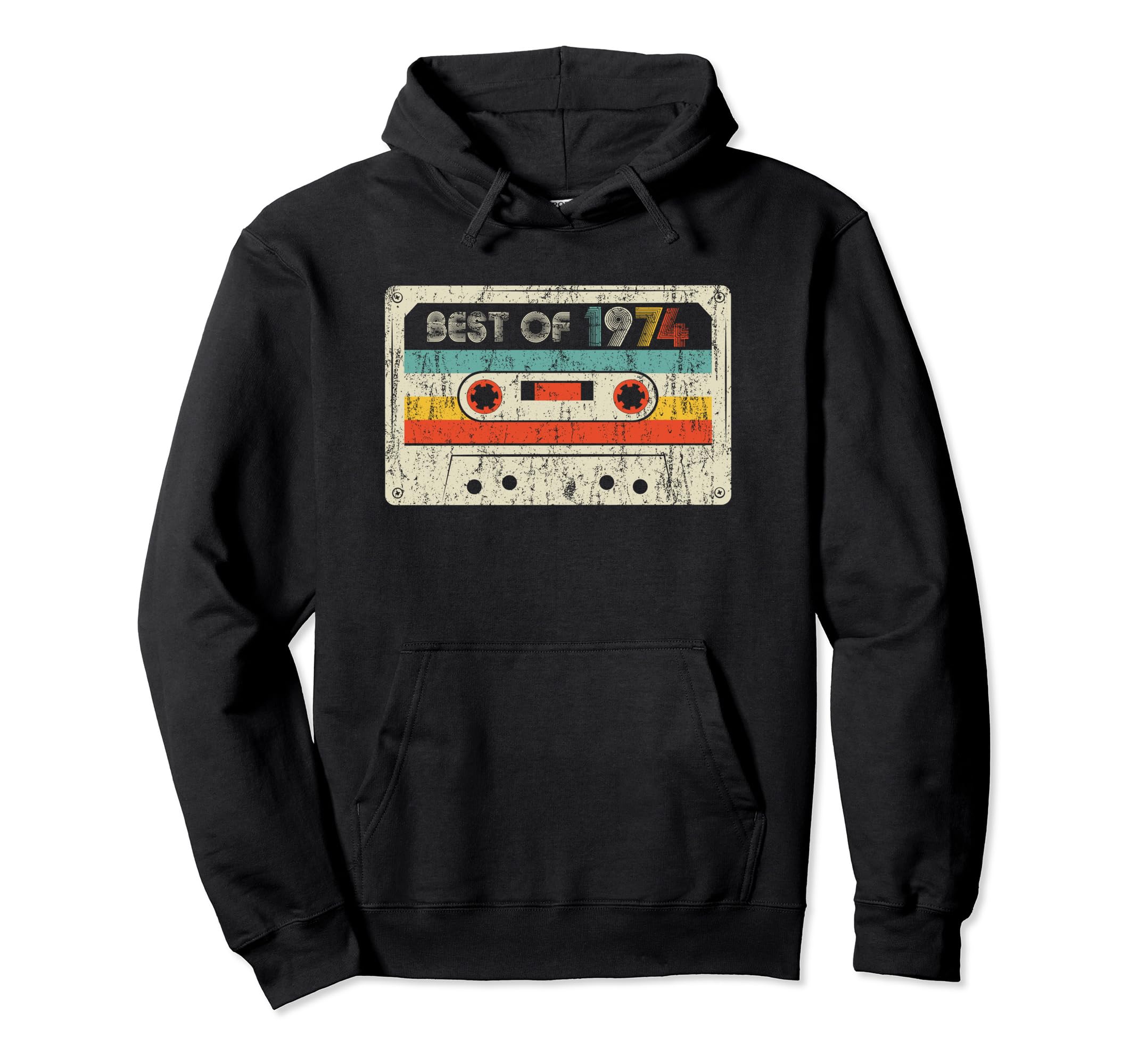 Best 1974 1974 Cassette Tape Hoodie - Casual Everyday Wear Men Women - T-Shirt, Sweatshirt, Hoodie