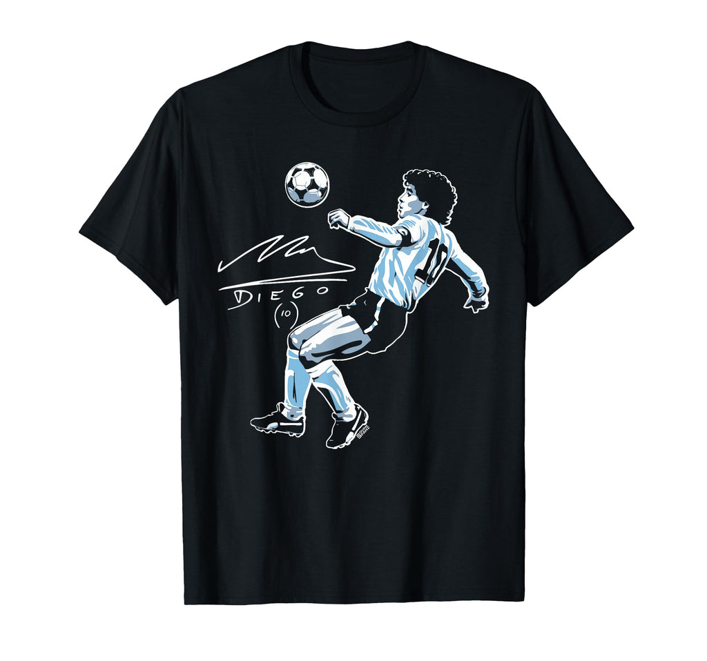 Diego Maradona Eighties Signature T-Shirt - Fun Novelty Design for Adults - T-Shirt, Sweatshirt, Hoodie