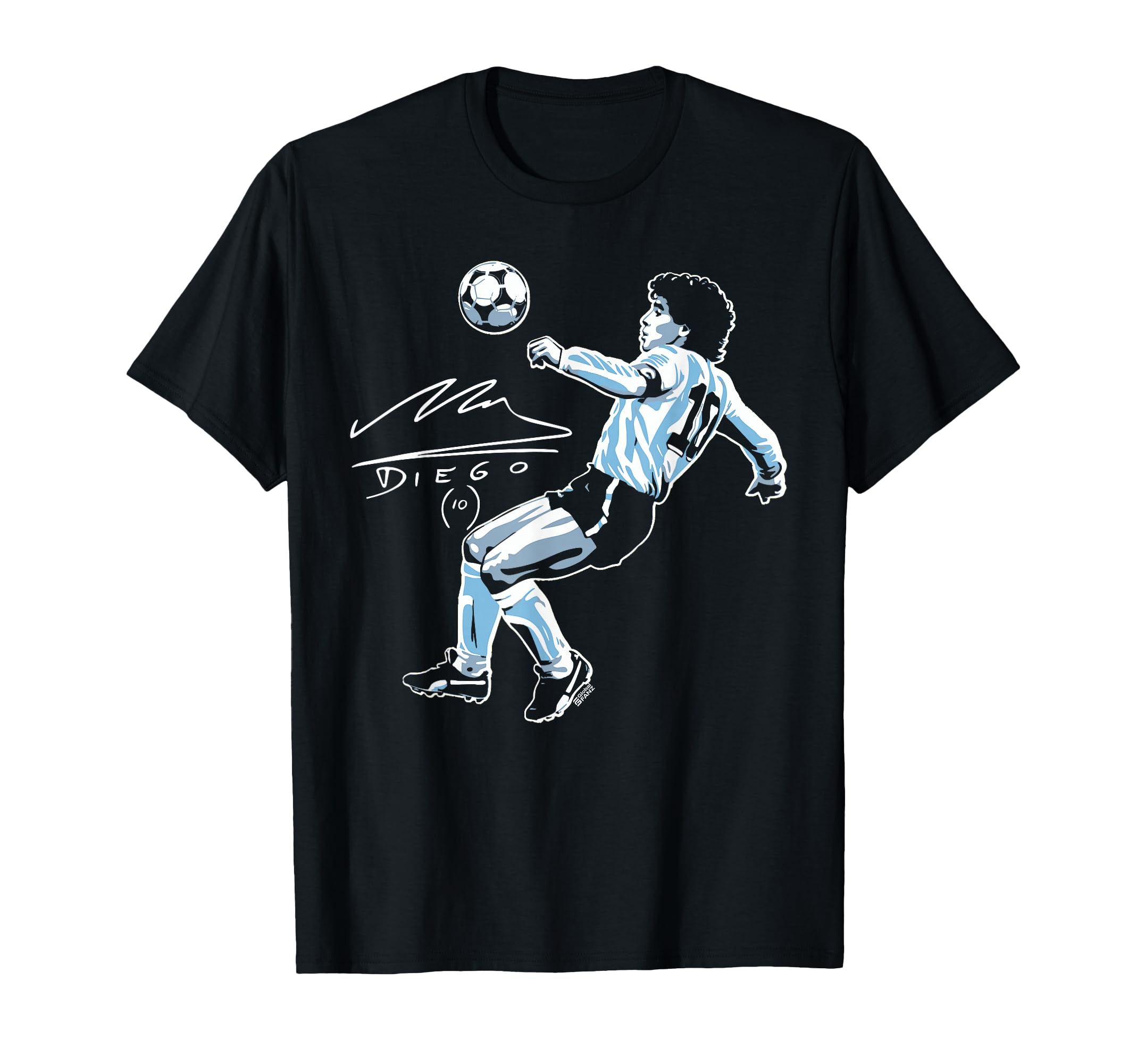 Diego Maradona Eighties Signature T-Shirt - Fun Novelty Design for Adults - T-Shirt, Sweatshirt, Hoodie