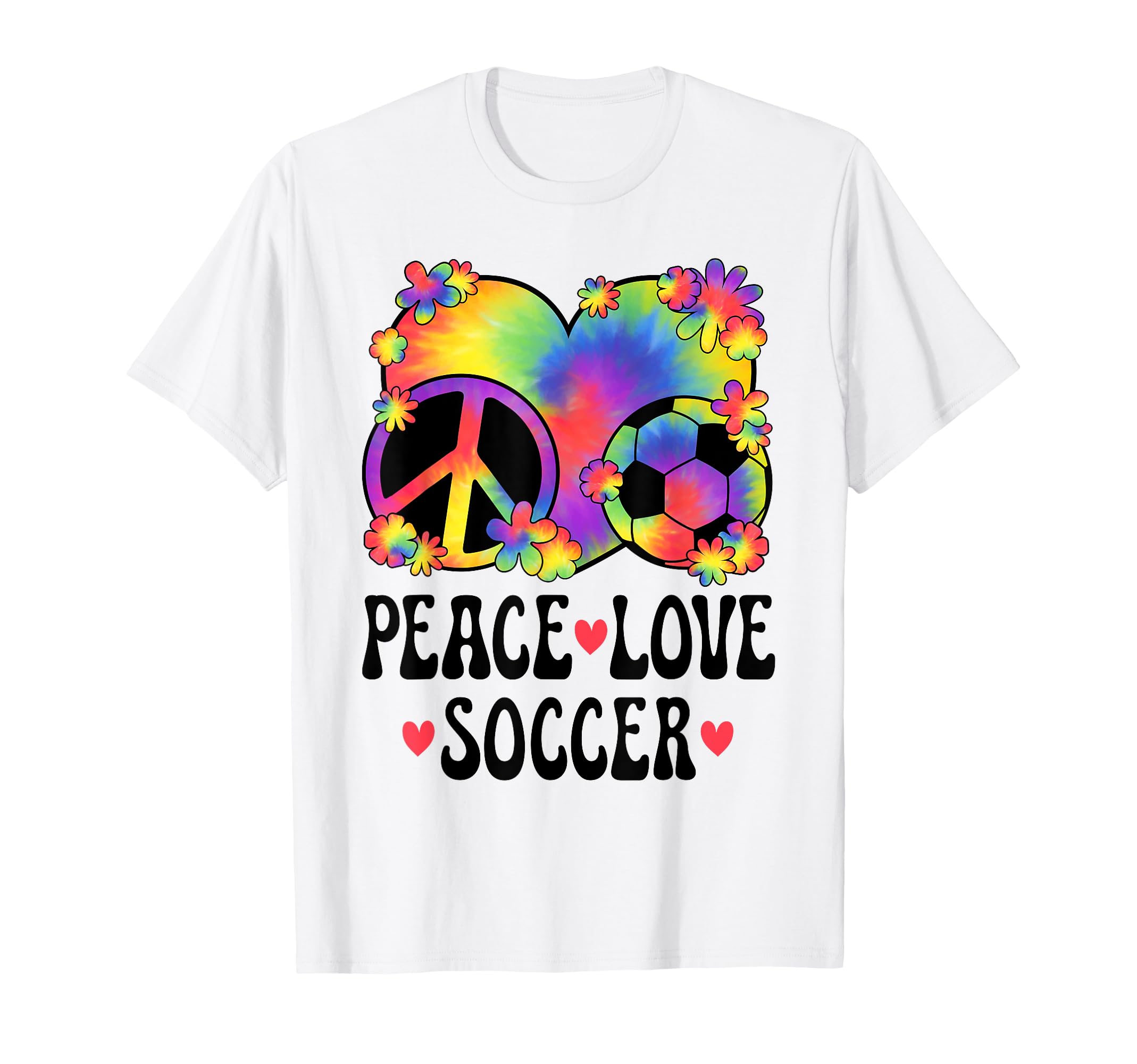 Peace Love Soccer Lover 60S 70S T-Shirt - Minimalist Print Men Women - T-Shirt, Sweatshirt, Hoodie