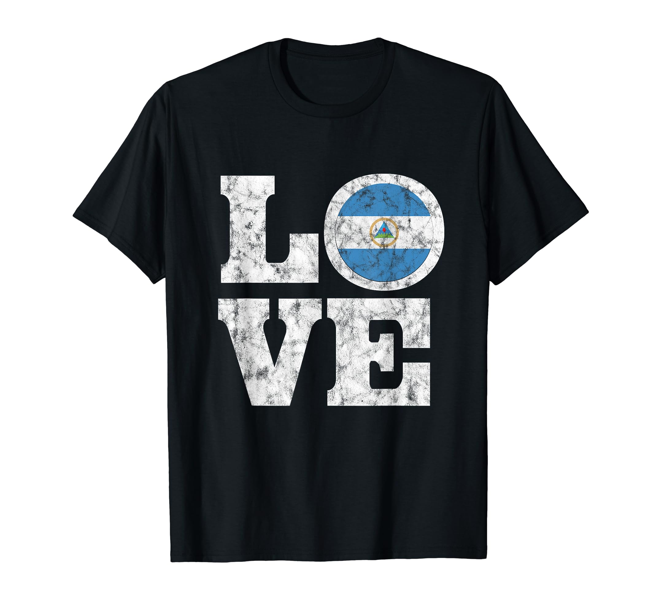 Nicaragua Love Proud Nicaraguan Flag T-Shirt - Custom Art Print for Adults - T-Shirt, Sweatshirt, Hoodie