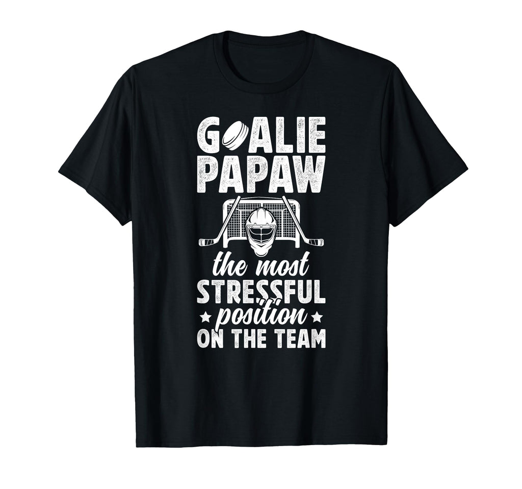 Funny Hockey Goalie Papaw Ice Hockey T-Shirt - Custom Art Print Men Women - T-Shirt, Sweatshirt, Hoodie