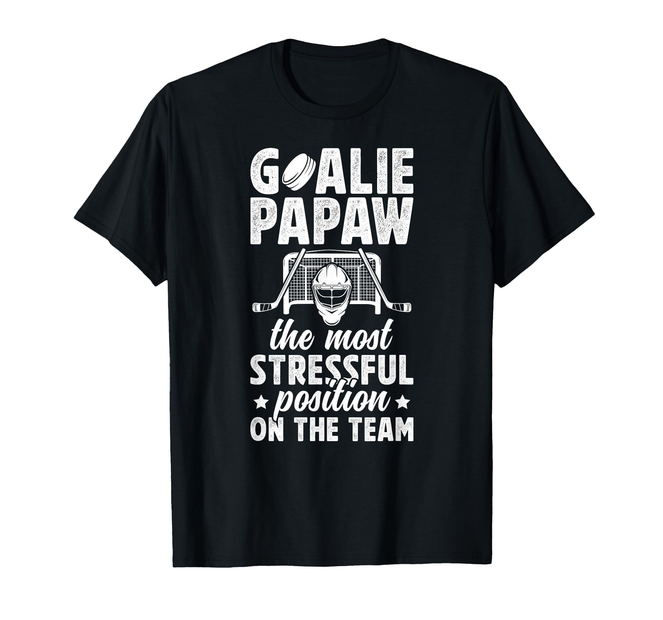 Funny Hockey Goalie Papaw Ice Hockey T-Shirt - Custom Art Print Men Women - T-Shirt, Sweatshirt, Hoodie