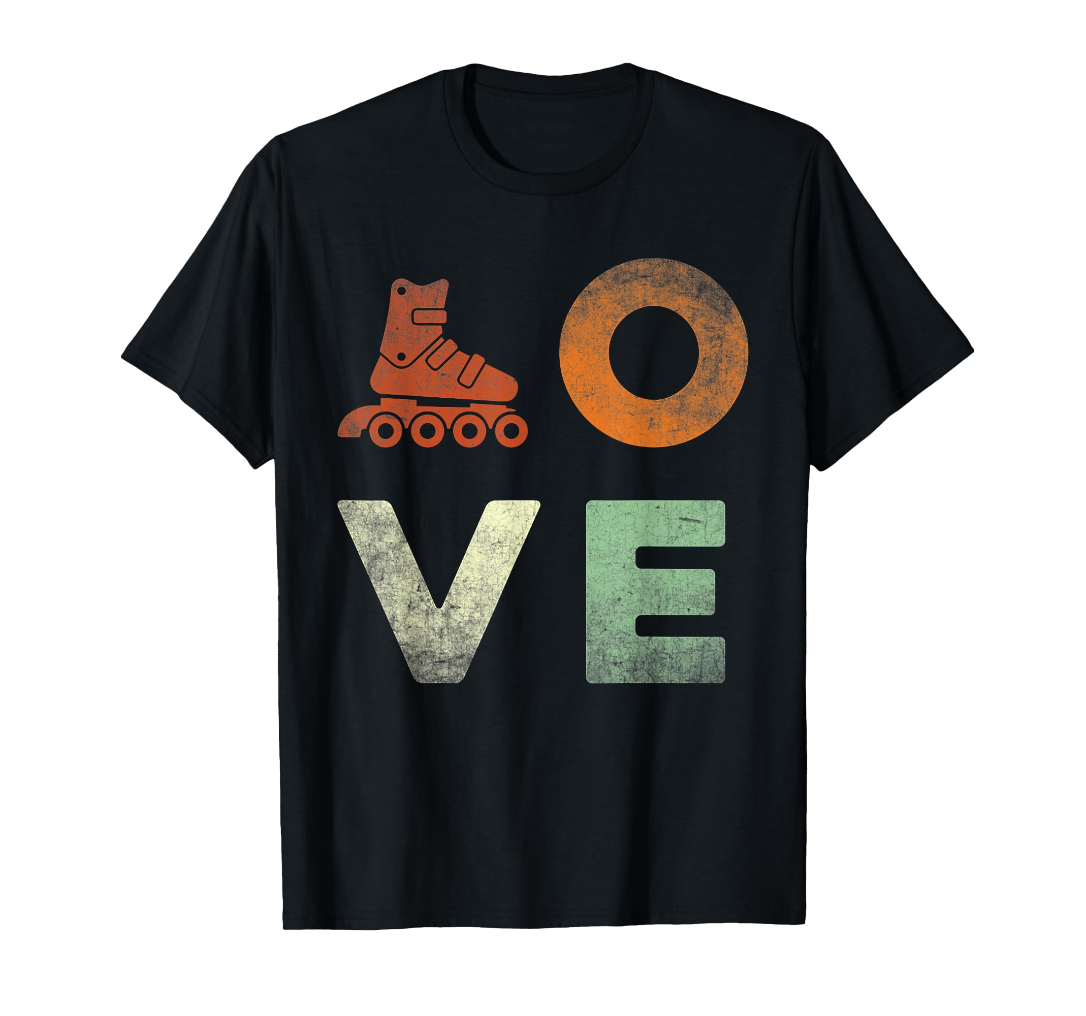 Word Love Rollerskates Skating T-Shirt - Trendy Graphic Men Women - T-Shirt, Sweatshirt, Hoodie