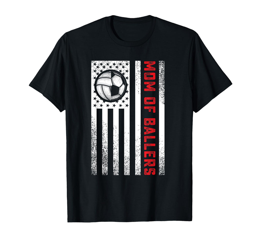 American Flag Mom Soccer Player Son T-Shirt - Graphic Print Unisex - T-Shirt, Sweatshirt, Hoodie