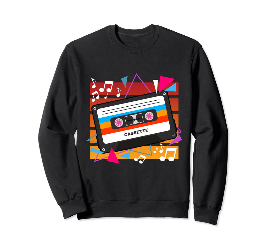 80S Music Cassette Tape Throwback Sweatshirt - Fun Novelty Design Unisex - T-Shirt, Sweatshirt, Hoodie