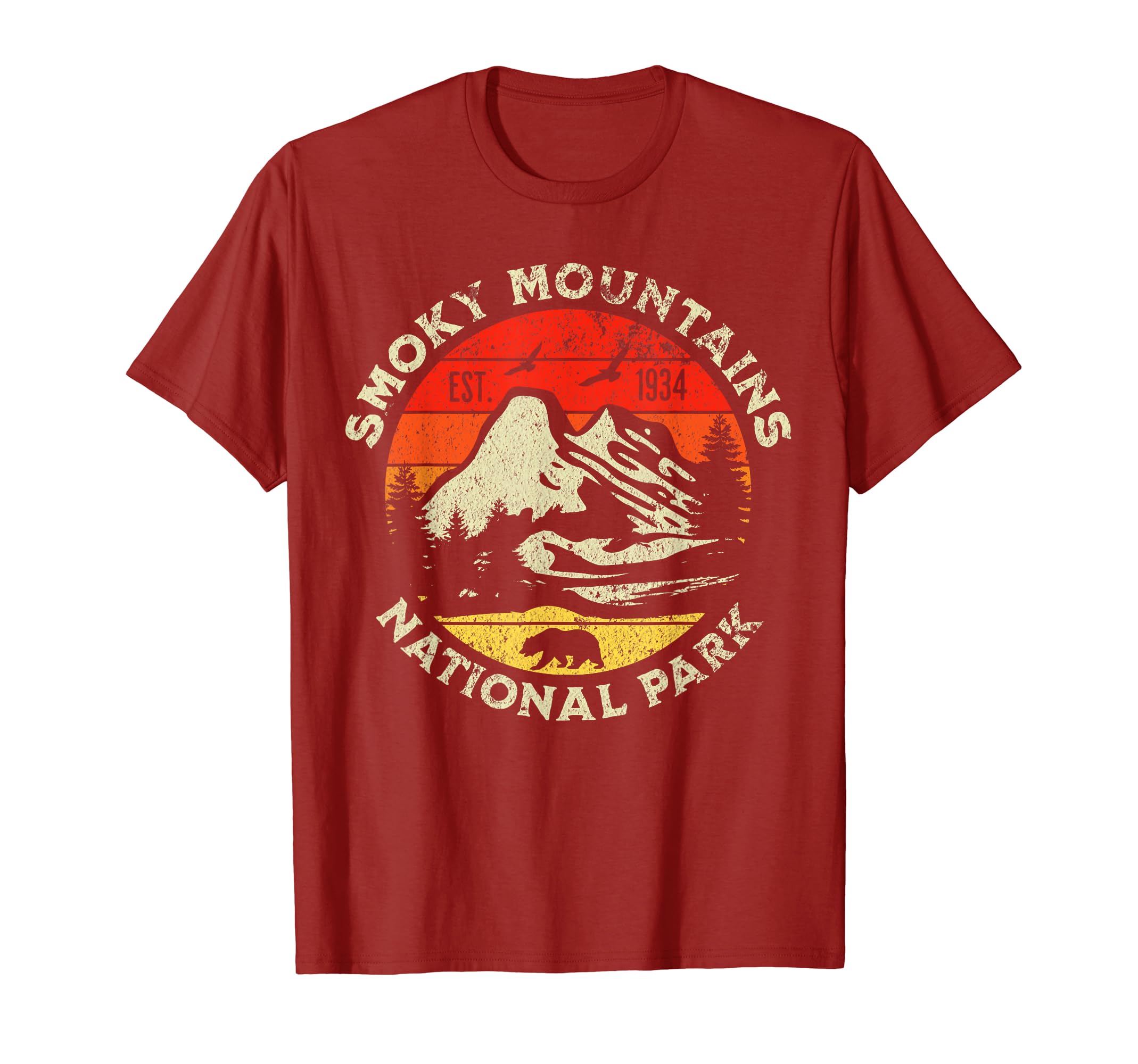 Great Smoky Mountains National Park Hoodie - Minimalist Print Men Women - T-Shirt, Sweatshirt, Hoodie