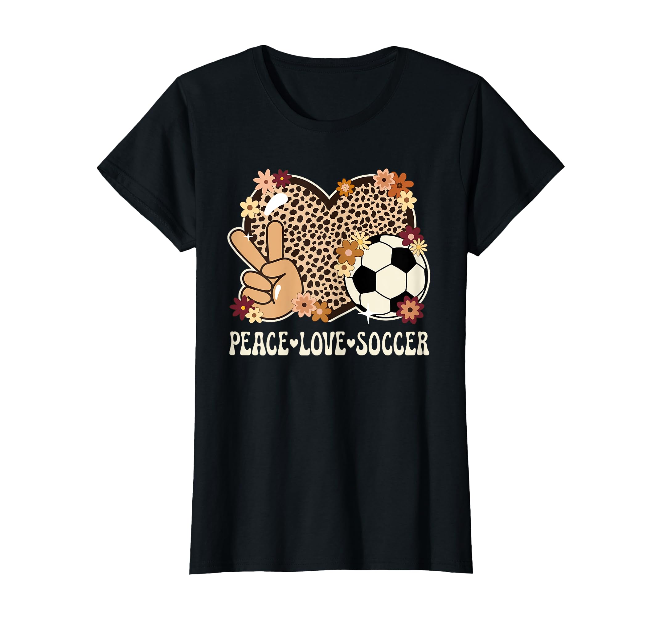 Peace Love Soccer Lover Outfit Cheetah T-Shirt - Streetwear Style Unisex - T-Shirt, Sweatshirt, Hoodie