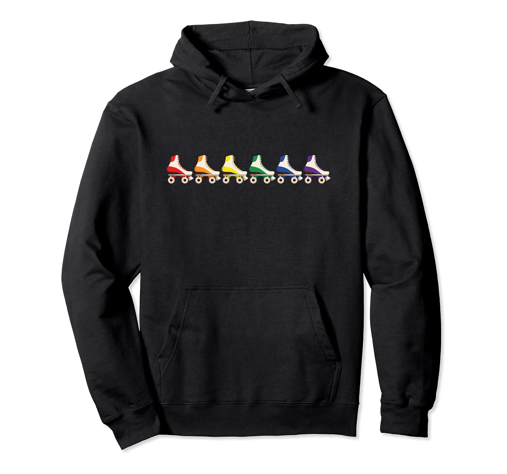 Lgbt Flag Rainbow Skates Gay Roller Hoodie - Novelty Apparel for Adults - T-Shirt, Sweatshirt, Hoodie