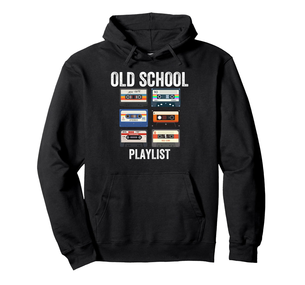 Old School Playlist Cassette Tapes Hoodie - Aesthetic Graphic Men Women - T-Shirt, Sweatshirt, Hoodie