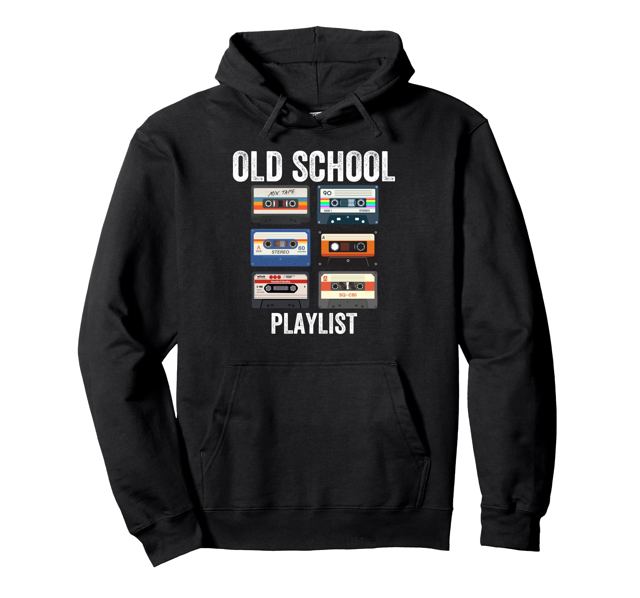 Old School Playlist Cassette Tapes Hoodie - Aesthetic Graphic Men Women - T-Shirt, Sweatshirt, Hoodie