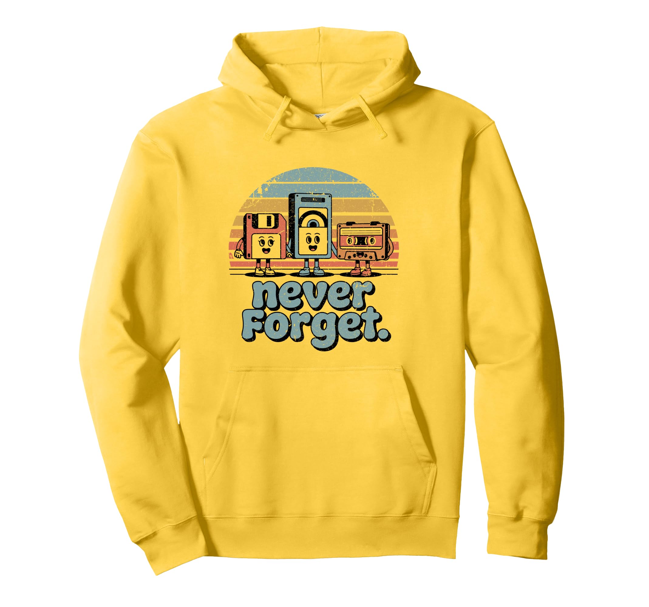 Never Forget Floppy Vhs Cassette Hoodie - Casual Everyday Wear for Adults - T-Shirt, Sweatshirt, Hoodie