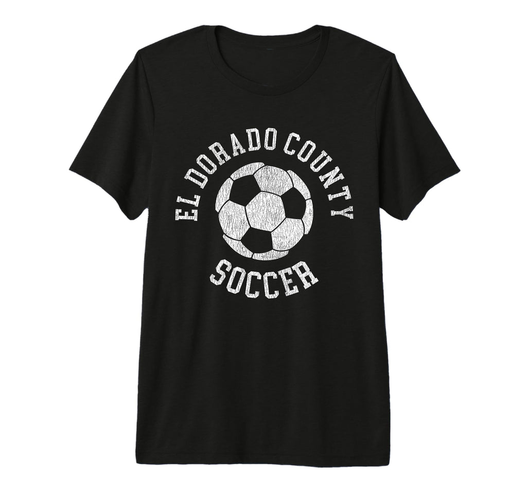 El Dorado County Soccer Distressed 90S T-Shirt - Graphic Print Men Women - T-Shirt, Sweatshirt, Hoodie