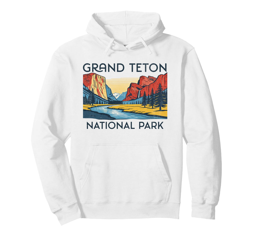 Grand Teton National Park Wyoming Hoodie - Aesthetic Graphic for Adults - T-Shirt, Sweatshirt, Hoodie
