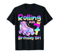 Rolling Into 7 Years Old Roller Skating 7Th T-Shirt - Graphic Print Unisex - T-Shirt, Sweatshirt, Hoodie