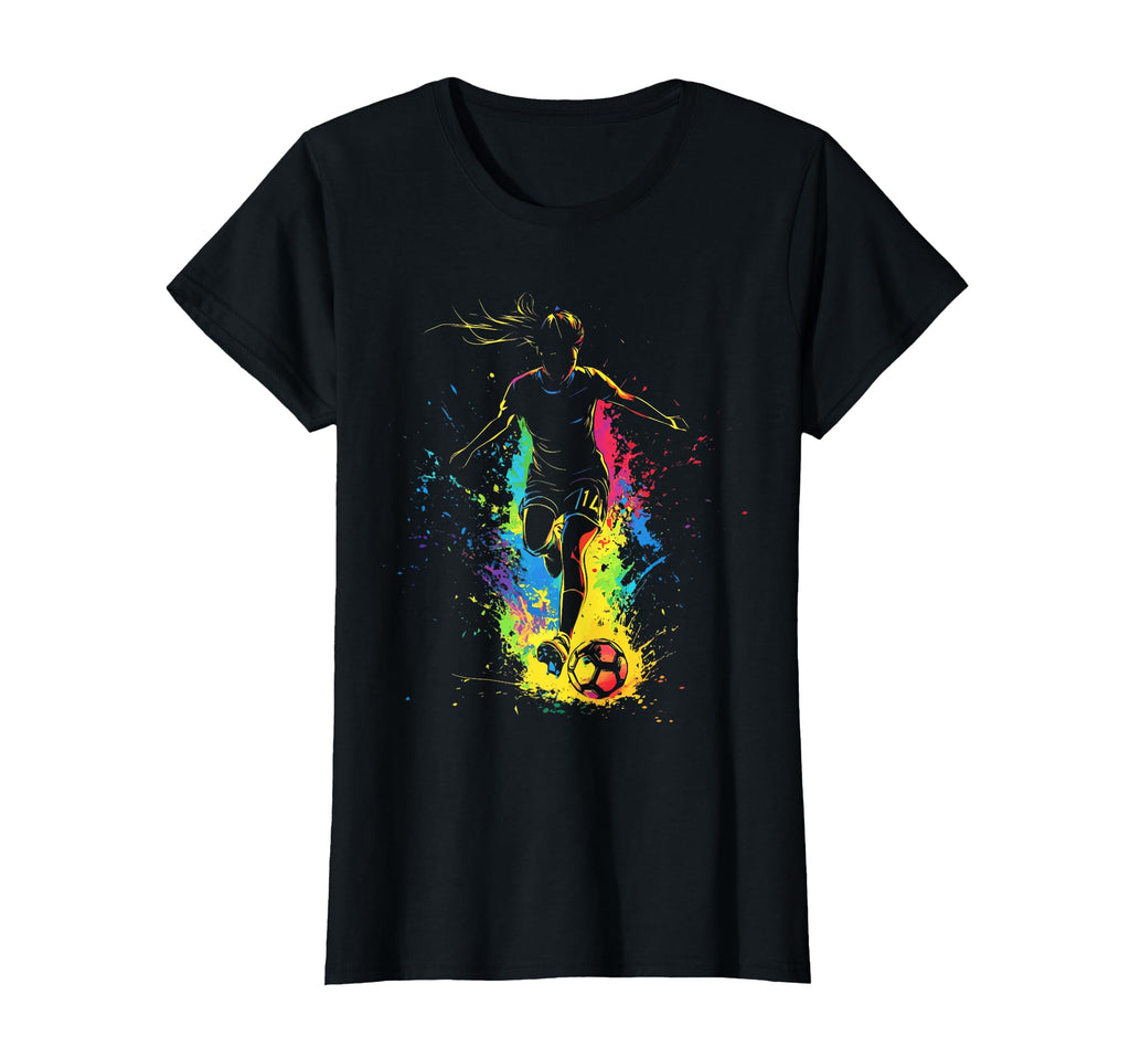Ball Game Football Paint Splash Soccer T-Shirt - Graphic Print Unisex - T-Shirt, Sweatshirt, Hoodie