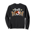 Ball Mom Leopard Baseball Soccer Sweatshirt - Streetwear Style Men Women - T-Shirt, Sweatshirt, Hoodie