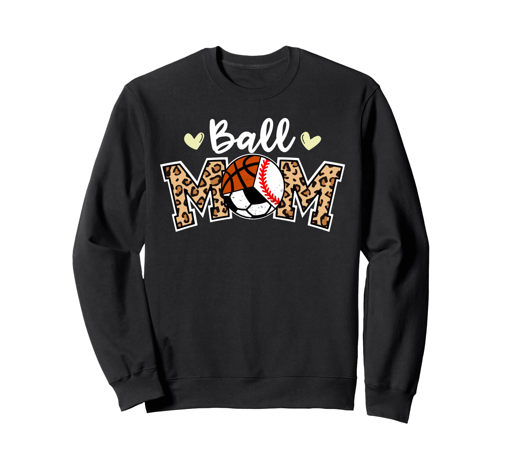 Ball Mom Leopard Baseball Soccer Sweatshirt - Streetwear Style Men Women - T-Shirt, Sweatshirt, Hoodie