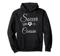 Soccer Cousin Heart Soccer Lovers Hoodie - Minimalist Print Men Women - T-Shirt, Sweatshirt, Hoodie