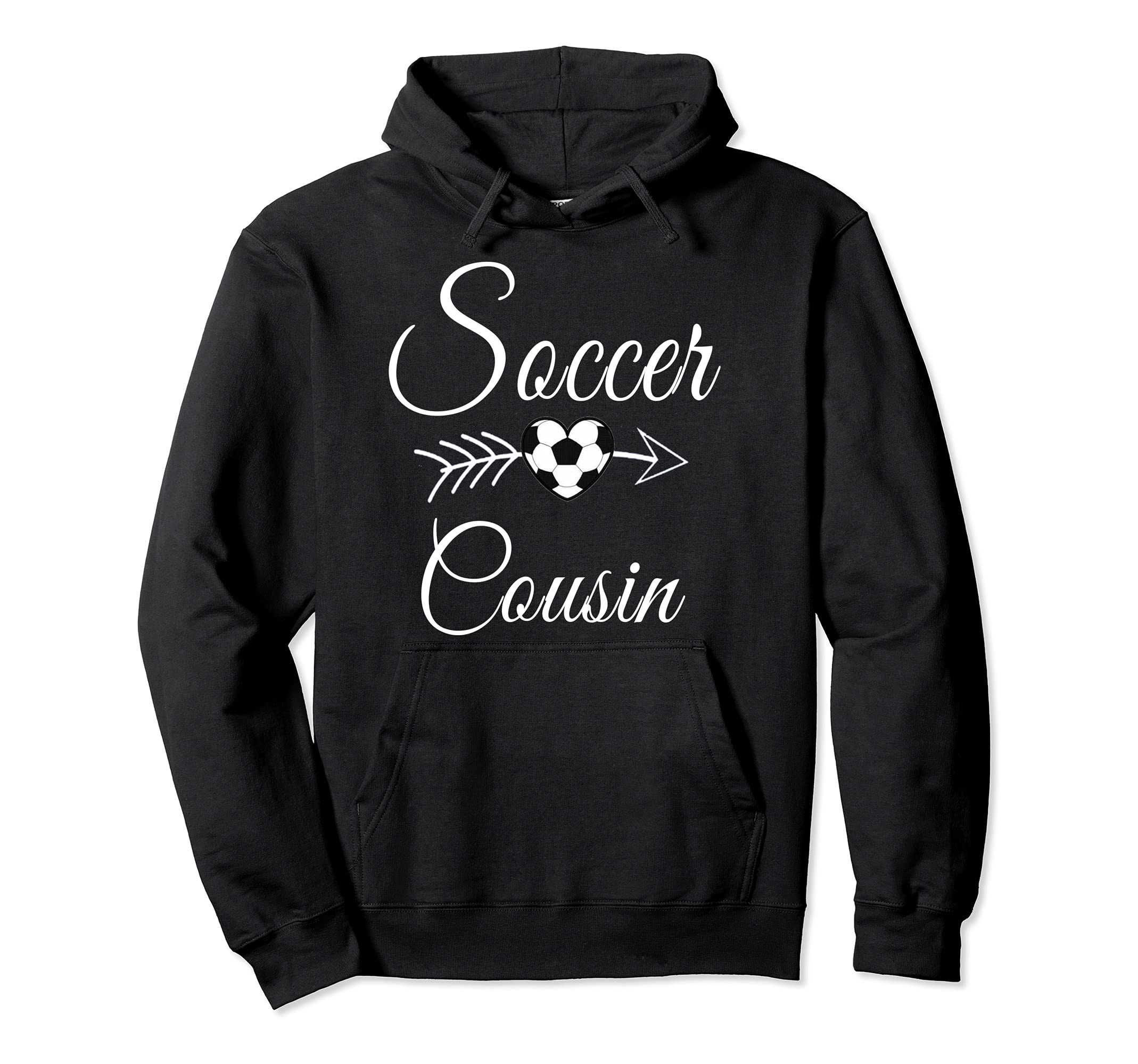 Soccer Cousin Heart Soccer Lovers Hoodie - Minimalist Print Men Women - T-Shirt, Sweatshirt, Hoodie
