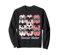 Soccer Sister Coquette Bow Soccer Sweatshirt - Custom Art Print Unisex - T-Shirt, Sweatshirt, Hoodie