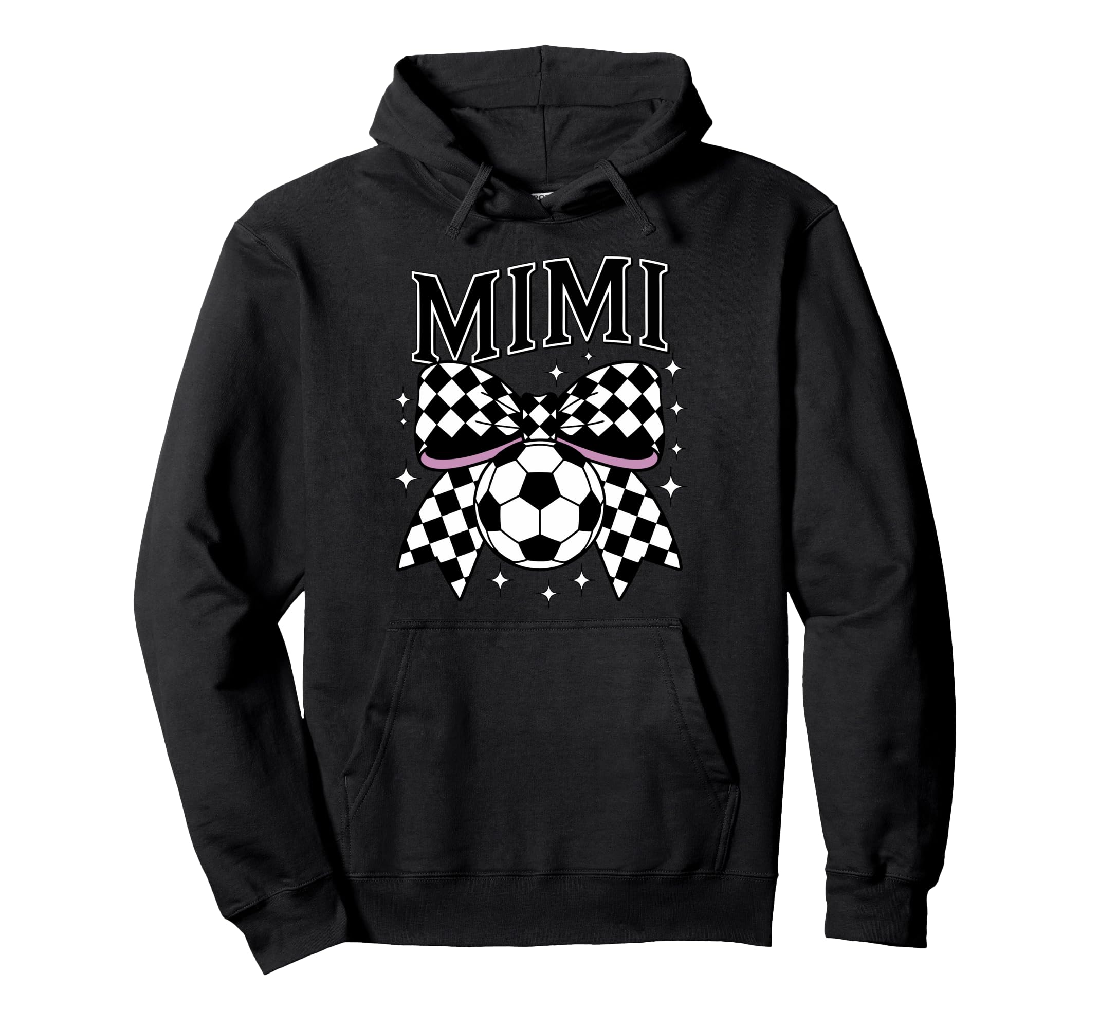 Croquette Bow Soccer Mimi Funny Grandma Hoodie - Graphic Print Unisex - T-Shirt, Sweatshirt, Hoodie