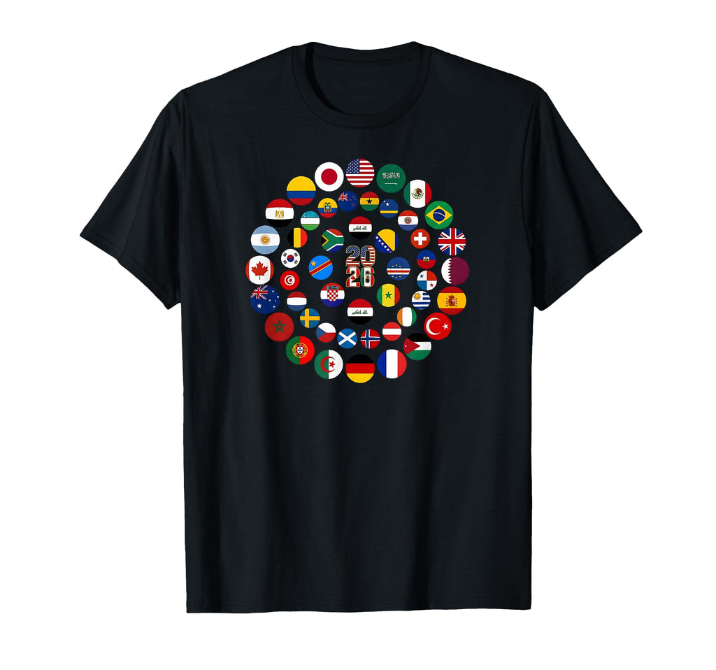 Worldwide Football 2026 Flags World T-Shirt - Streetwear Style for Adults - T-Shirt, Sweatshirt, Hoodie