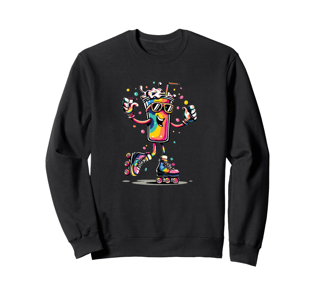 Nice Disco Costume Roller Skates Sweatshirt - Graphic Print Unisex - T-Shirt, Sweatshirt, Hoodie