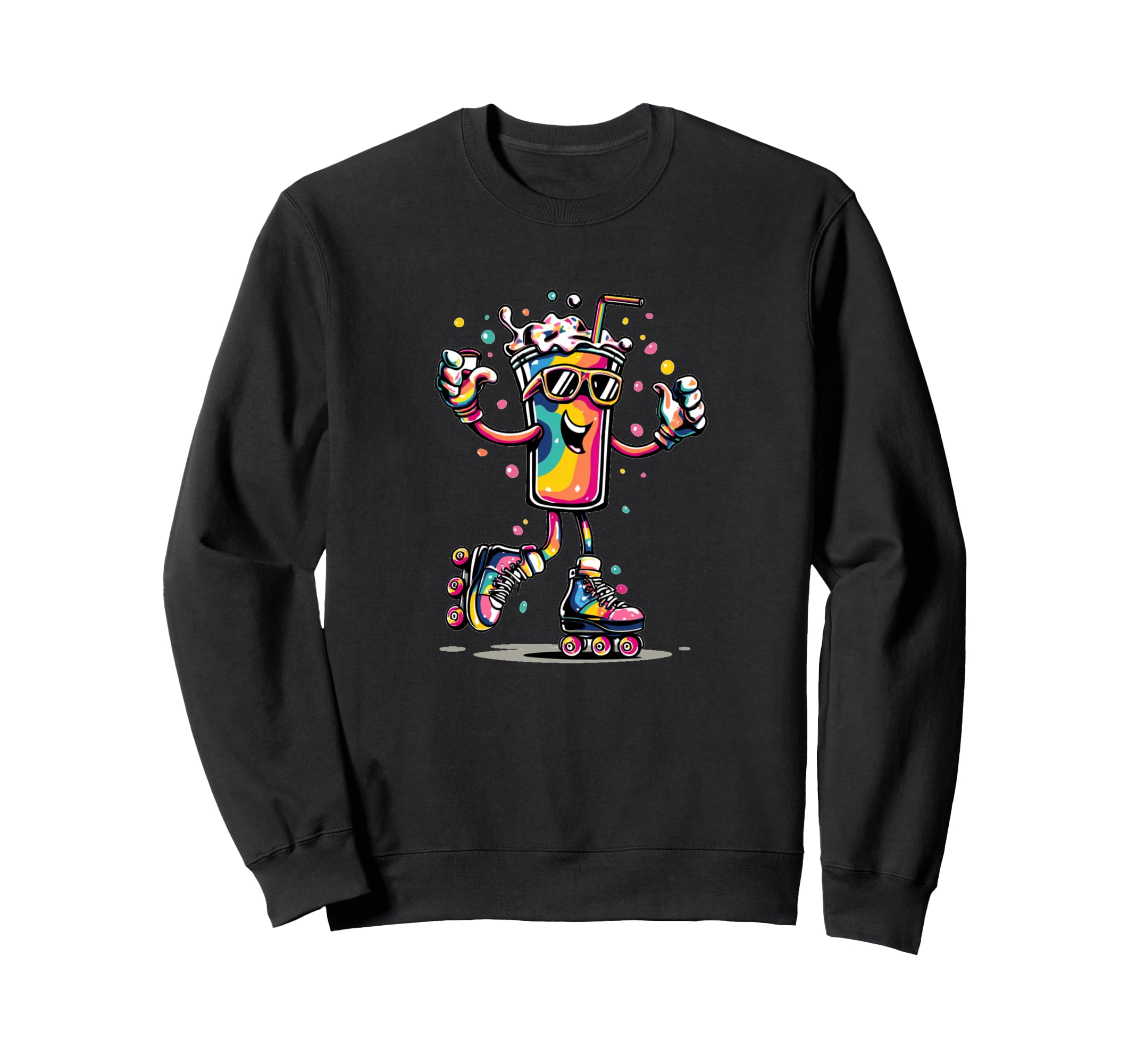 Nice Disco Costume Roller Skates Sweatshirt - Graphic Print Unisex - T-Shirt, Sweatshirt, Hoodie