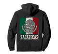 Zacatecas Mexico Flag Distressed Eagle Hoodie - Novelty Apparel for Adults - T-Shirt, Sweatshirt, Hoodie