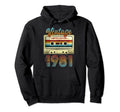 1981 40Th Birthday Cassette Tape Hoodie - Fun Novelty Design Unisex - T-Shirt, Sweatshirt, Hoodie
