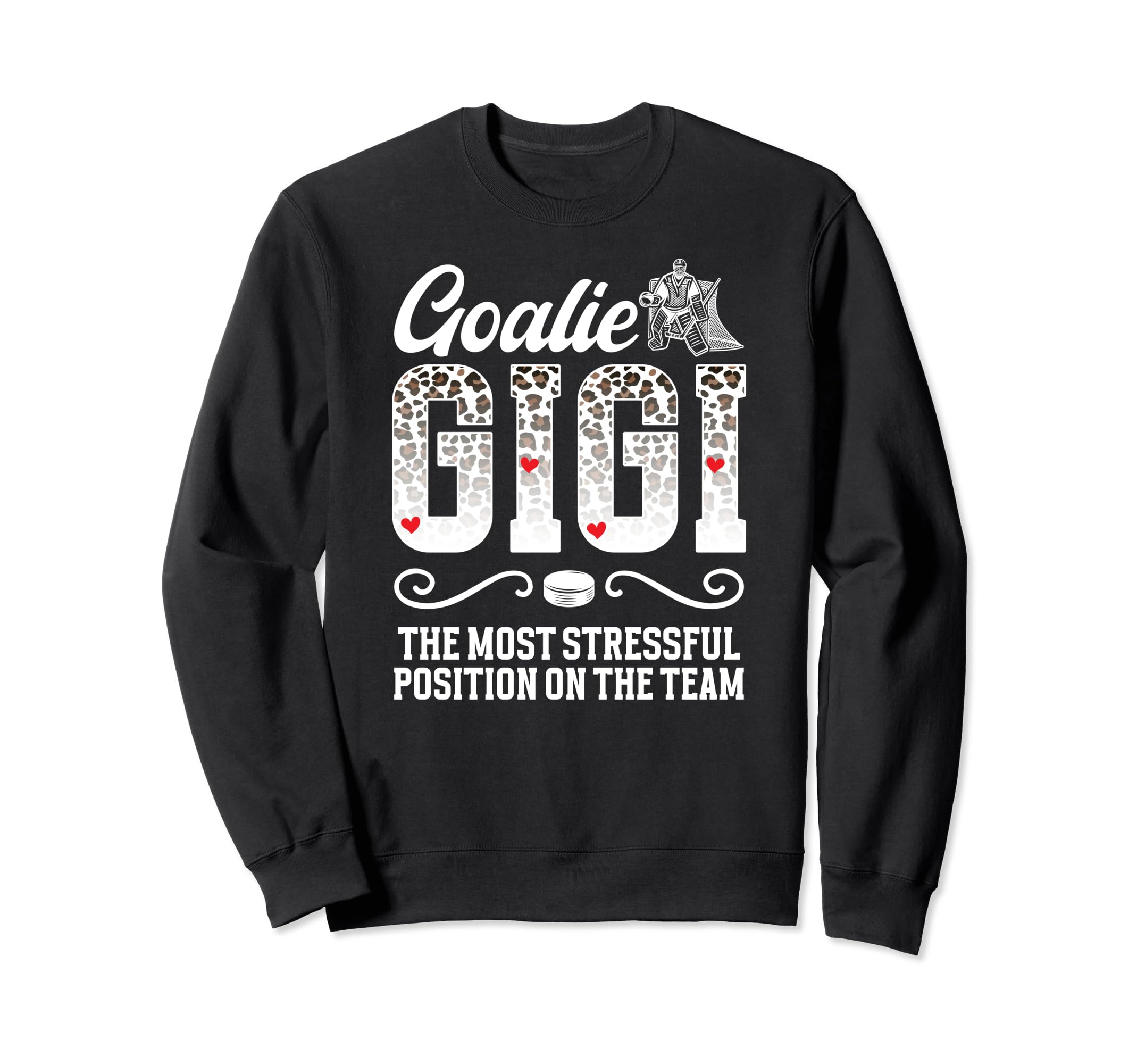 Ice Hockey Goalie Gigi Funny Ice Sweatshirt - Minimalist Print Men Women - T-Shirt, Sweatshirt, Hoodie