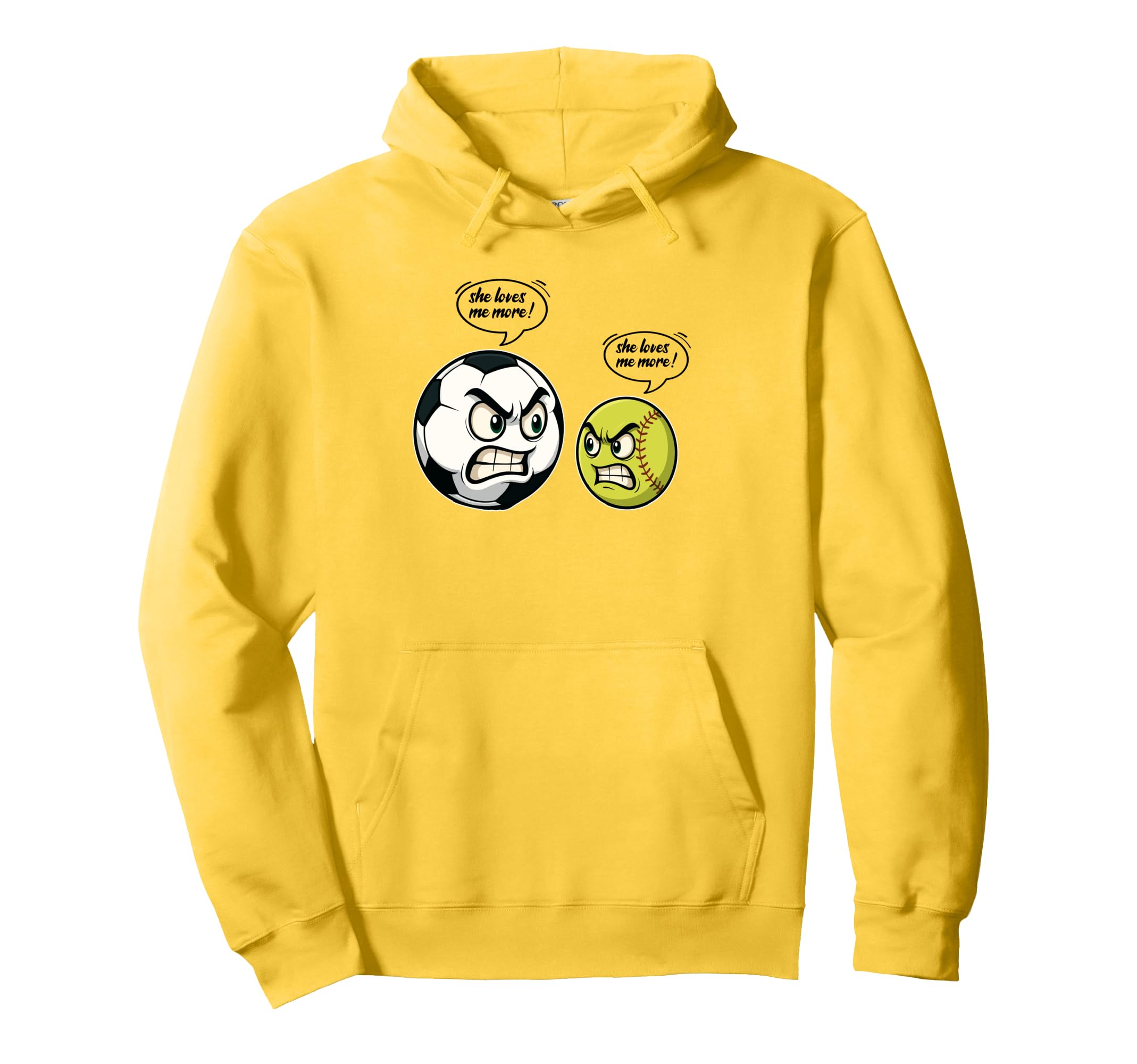 Funny Softball Soccer Daughter She Love Hoodie - Trendy Graphic for Adults - T-Shirt, Sweatshirt, Hoodie