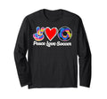 Peace Love Soccer Heart Ball Gift Love Hoodie - Custom Art Print Men Women - T-Shirt, Sweatshirt, Hoodie