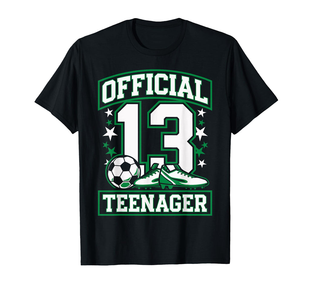 13 Teenager Soccer 13 Year Old Birthday T-Shirt - Minimalist Print Unisex - T-Shirt, Sweatshirt, Hoodie