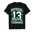13 Teenager Soccer 13 Year Old Birthday T-Shirt - Minimalist Print Unisex - T-Shirt, Sweatshirt, Hoodie