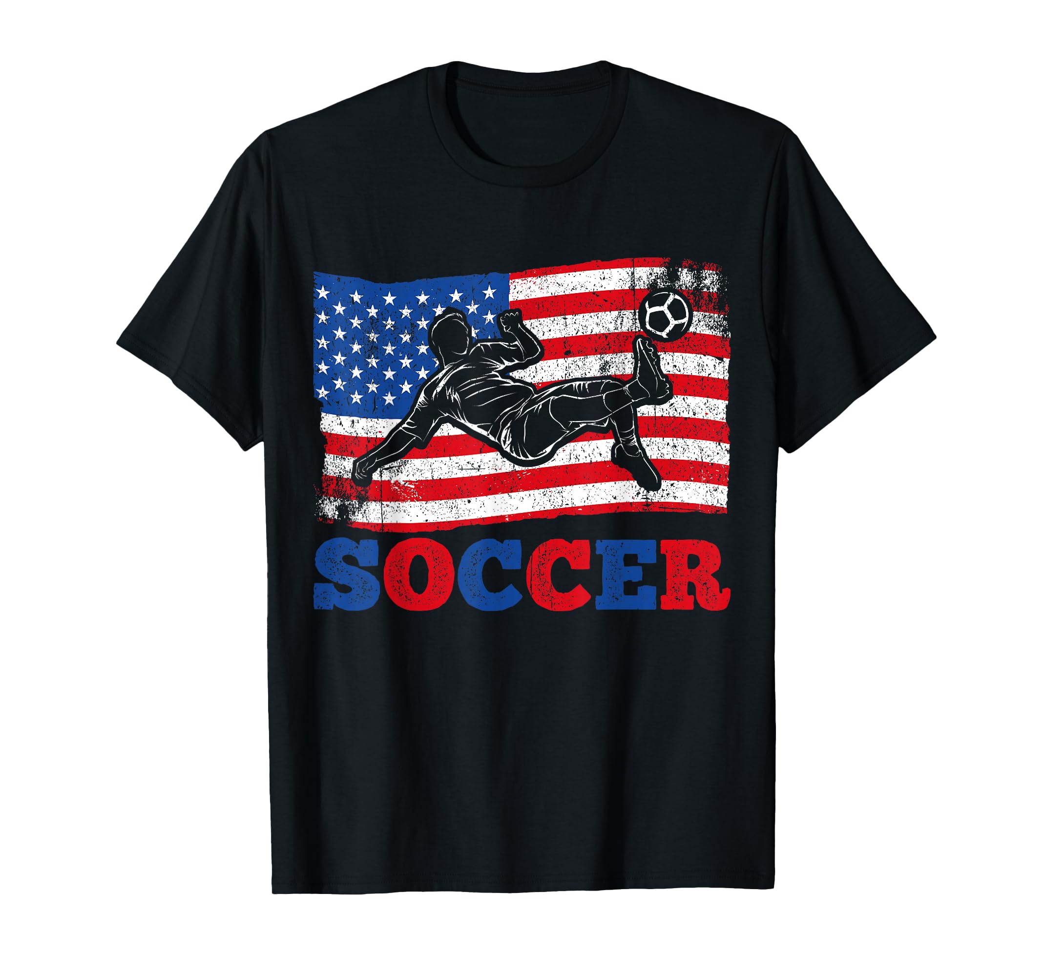 Soccer Us Flag Athlete Sports T-Shirt - Aesthetic Graphic Men Women - T-Shirt, Sweatshirt, Hoodie