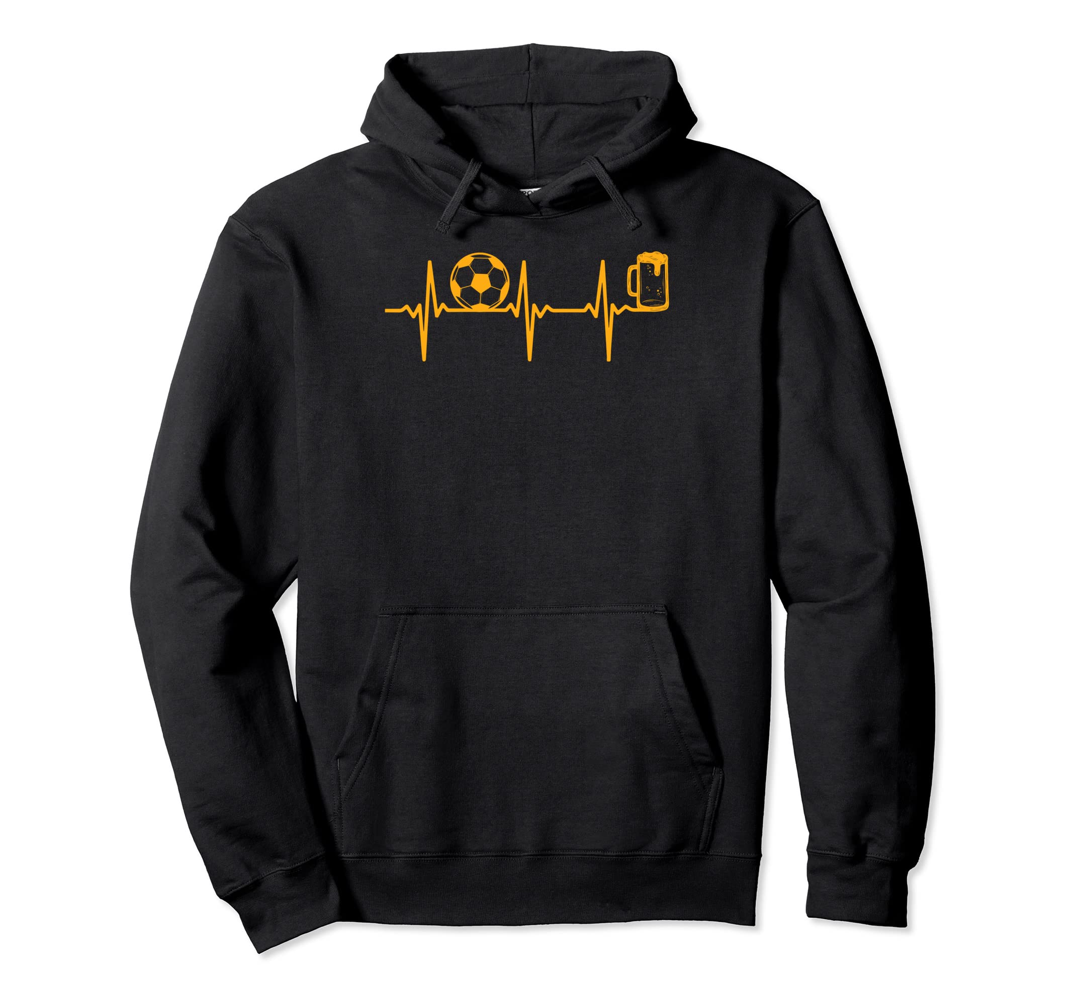 Soccer Player Soccer Beer Heartbeat Hoodie - Fun Novelty Design Unisex - T-Shirt, Sweatshirt, Hoodie