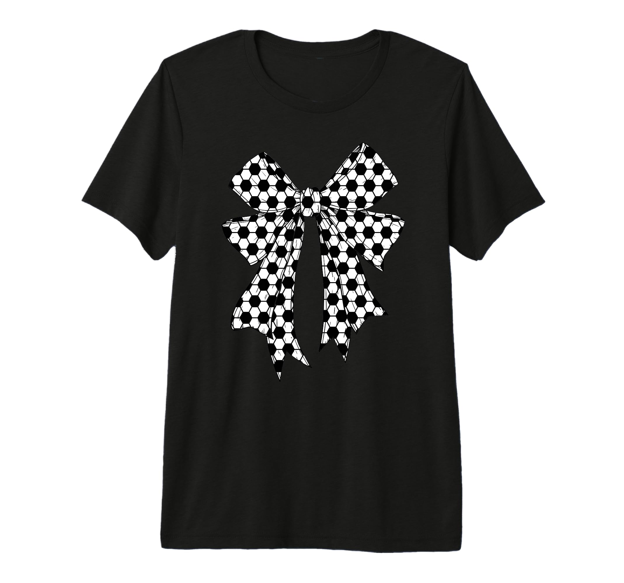 Soccer Ball Coquette Bow Soccer Mom T-Shirt - Custom Art Print for Adults - T-Shirt, Sweatshirt, Hoodie